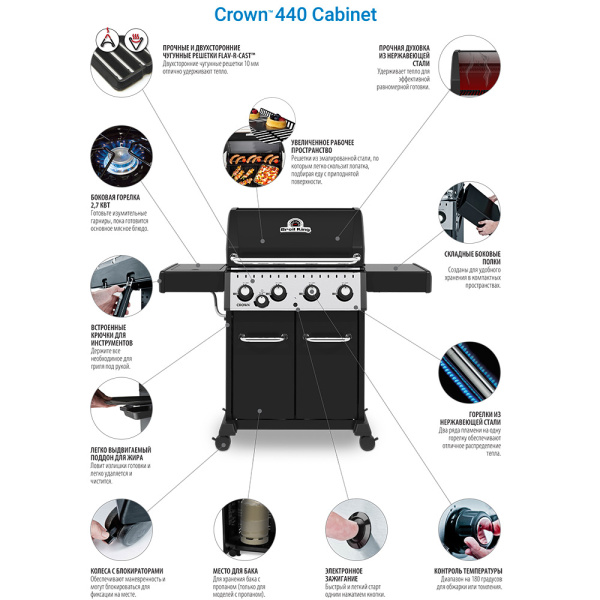 Гриль газовый Broil King Crown 440